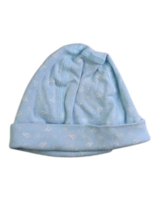 A Blue Winter Hats from Petit Bateau in size 3-6M for boy. (Front View)