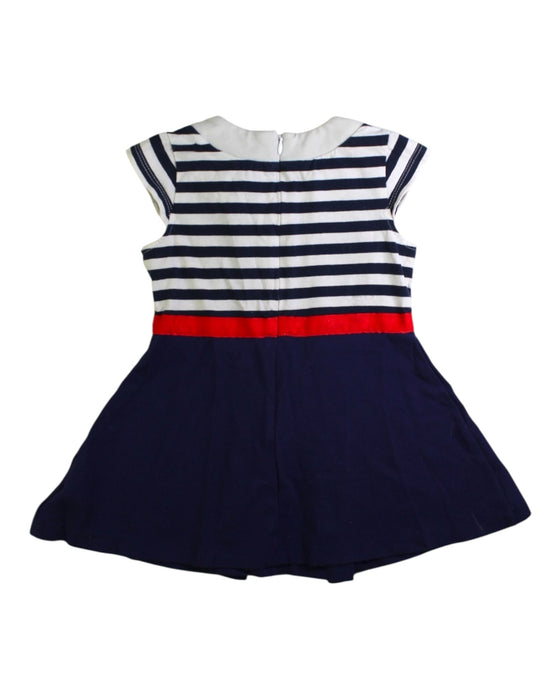 A Navy Short Sleeve Dresses from Chickeeduck in size 18-24M for girl. (Back View)