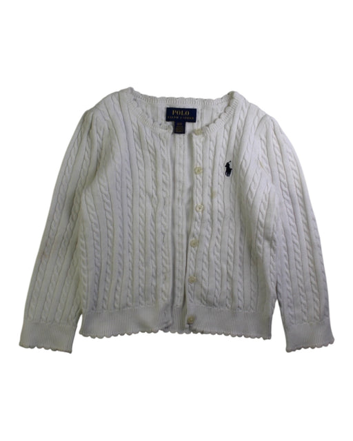 A White Cardigans from Polo Ralph Lauren in size 3T for girl. (Front View)