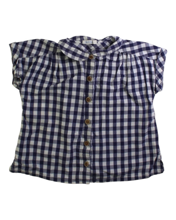 A Navy Short Sleeve Tops from Bout'Chou in size 2T for girl. (Front View)