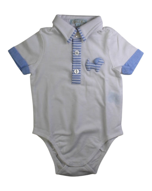 A White Short Sleeve Bodysuits from Nicholas & Bears in size 3-6M for boy. (Front View)