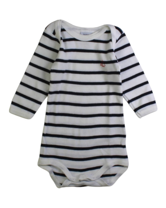 A White Long Sleeve Bodysuits from Petit Bateau in size 0-3M for neutral. (Front View)
