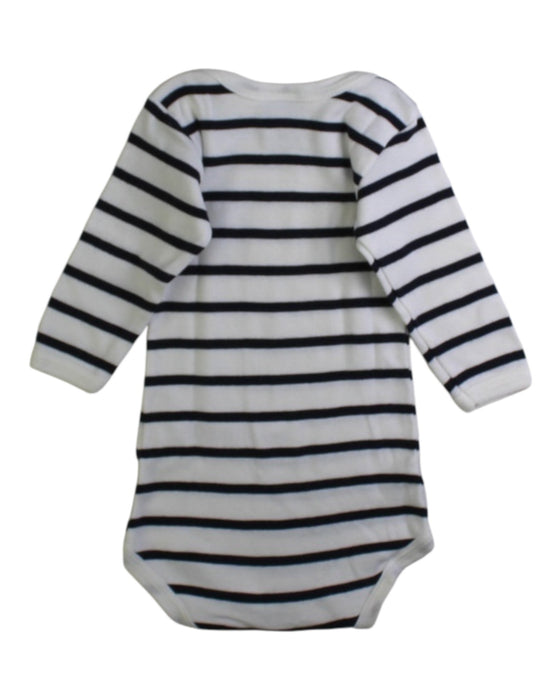 A White Long Sleeve Bodysuits from Petit Bateau in size 0-3M for neutral. (Back View)