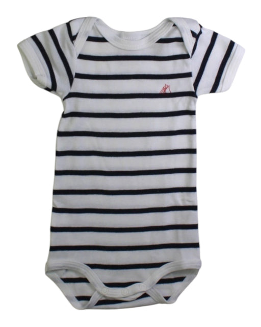A White Short Sleeve Bodysuits from Petit Bateau in size 0-3M for neutral. (Front View)