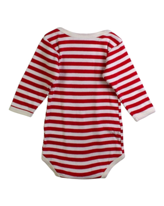 A Red Long Sleeve Bodysuits from Petit Bateau in size 0-3M for neutral. (Back View)
