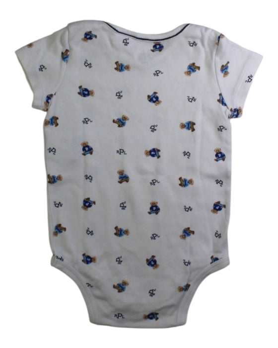A White Short Sleeve Bodysuits from Ralph Lauren in size 3-6M for boy. (Back View)