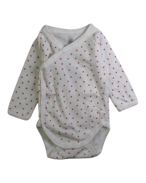 A White Long Sleeve Bodysuits from Petit Bateau in size 0-3M for neutral. (Front View)