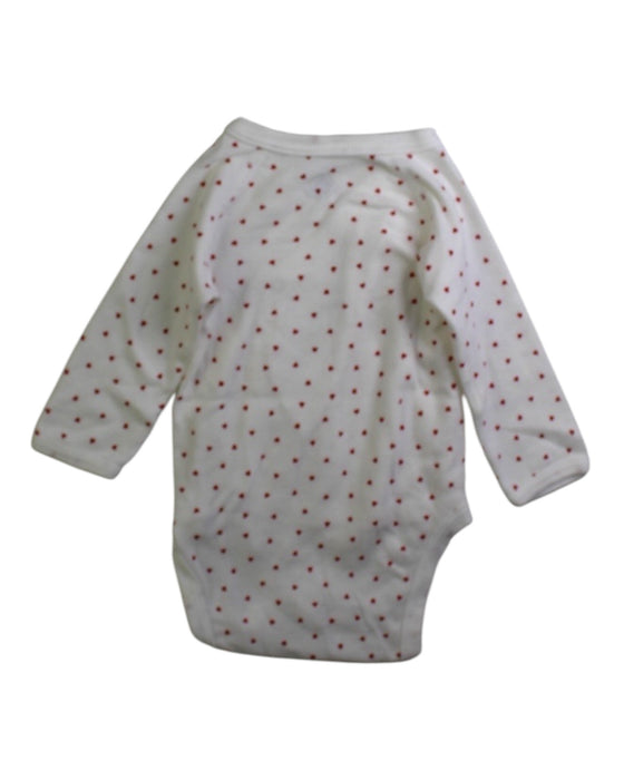 A White Long Sleeve Bodysuits from Petit Bateau in size 0-3M for neutral. (Back View)