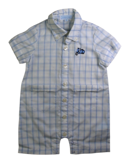 A Blue Short Sleeve Rompers from Nicholas & Bears in size 0-3M for boy. (Front View)