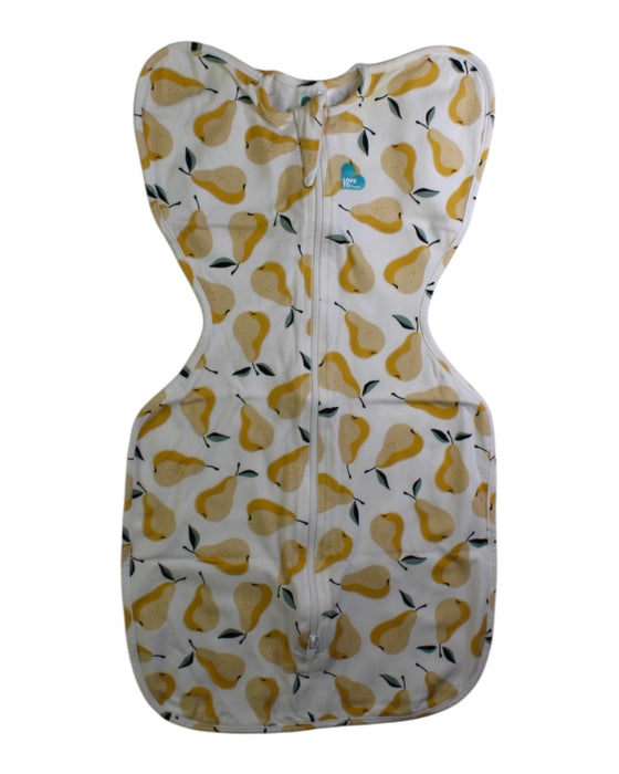 A Yellow Sleepsacs from Love To Dream in size 0-3M for neutral. (Front View)