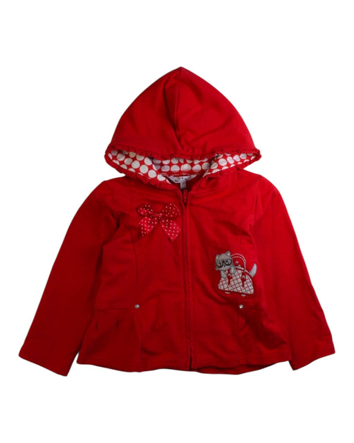 A Red Zippered Sweatshirts from Mayoral in size 18-24M for girl. (Front View)