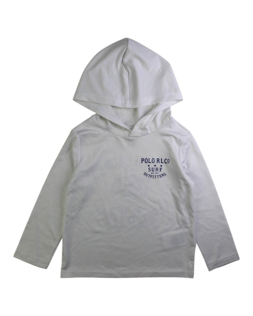 A White Hooded Sweatshirts from Polo Ralph Lauren in size 2T for boy. (Front View)