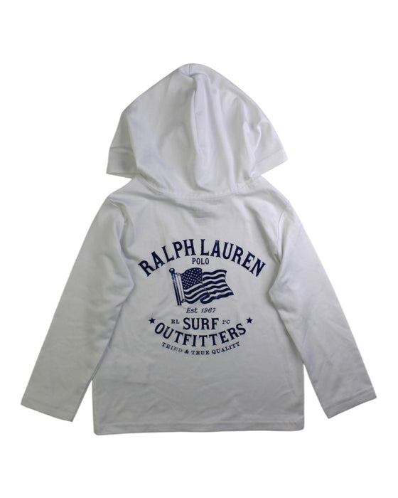 A White Hooded Sweatshirts from Polo Ralph Lauren in size 2T for boy. (Back View)