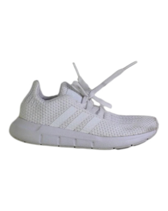 A White Sneakers from Adidas in size 4T for neutral. (Front View)