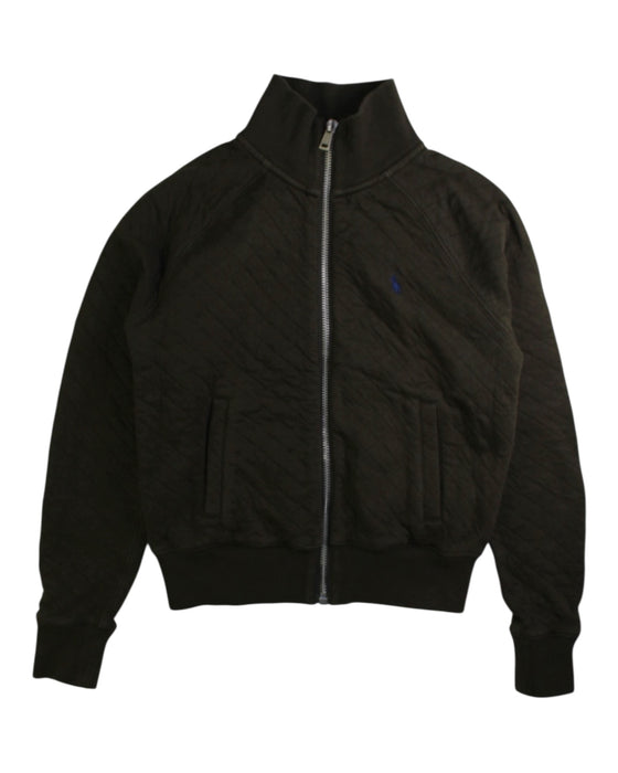 A Black Zippered Sweatshirts from Polo Ralph Lauren in size 8Y for neutral. (Front View)