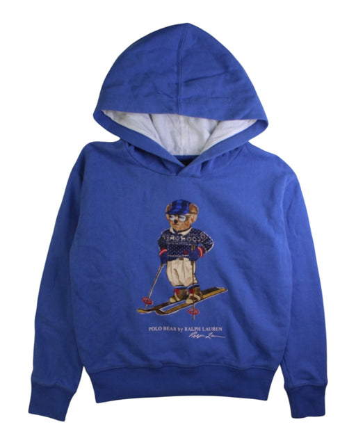 A Blue Hooded Sweatshirts from Polo Ralph Lauren in size 8Y for neutral. (Front View)
