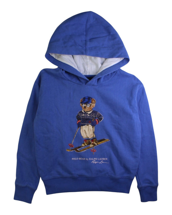A Blue Hooded Sweatshirts from Polo Ralph Lauren in size 8Y for neutral. (Front View)