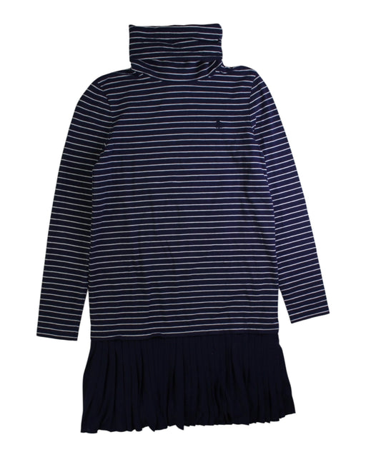 A Navy Long Sleeve Dresses from Polo Ralph Lauren in size 8Y for girl. (Front View)