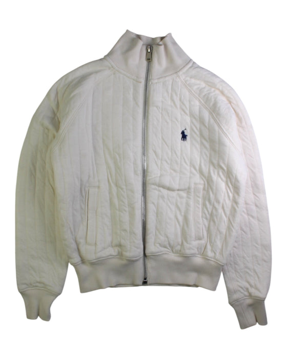 A White Zippered Sweatshirts from Polo Ralph Lauren in size 8Y for neutral. (Front View)