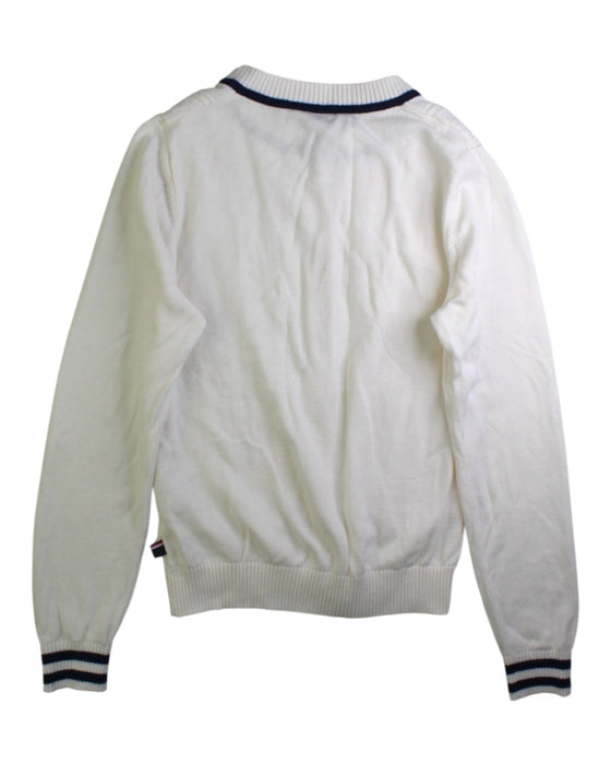 A White Cardigans from Tommy Hilfiger in size 8Y for girl. (Back View)