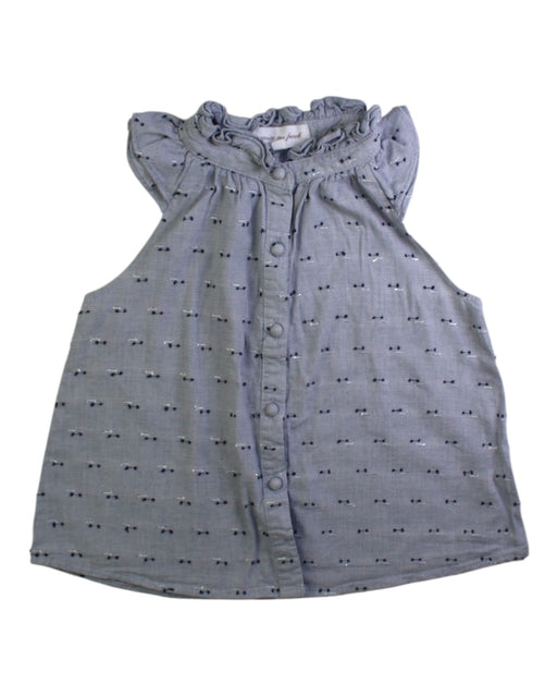 A Grey Sleeveless Tops from Excuse My French in size 6T for girl. (Front View)