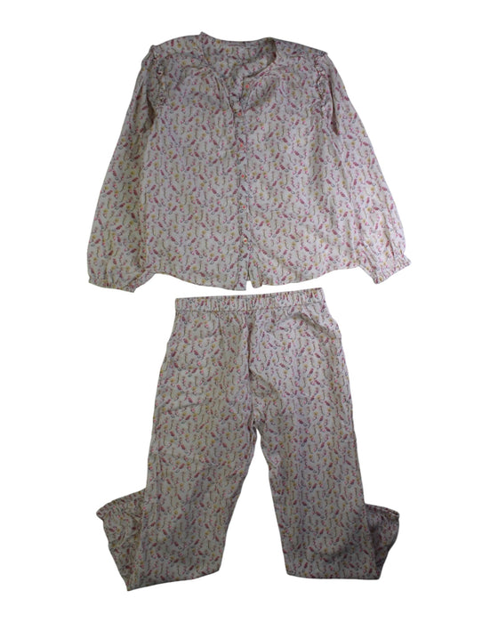 A Pink Pyjama Sets from Monoprix in size 6T for girl. (Front View)