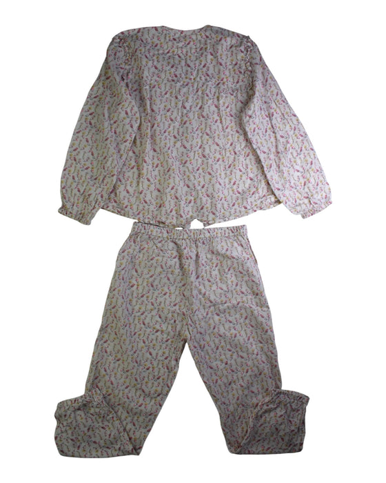 A Pink Pyjama Sets from Monoprix in size 6T for girl. (Back View)