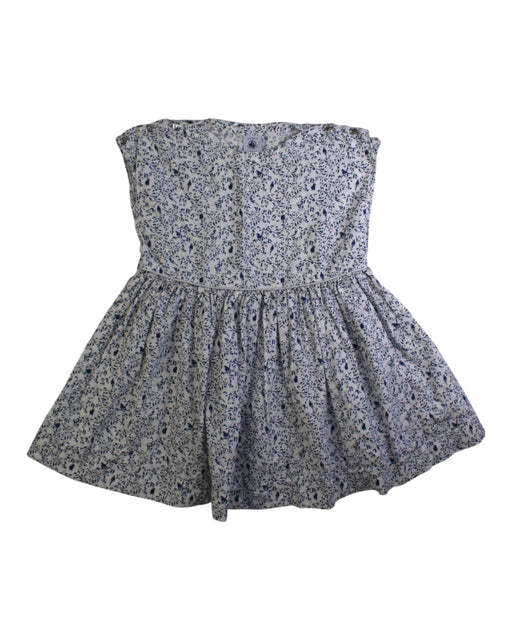 A Blue Sleeveless Dresses from Petit Bateau in size 18-24M for girl. (Front View)