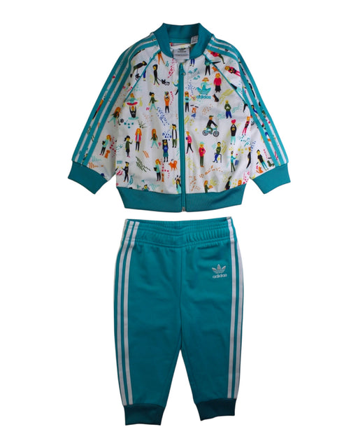 A Teal Pants Sets from Adidas in size 6-12M for neutral. (Front View)