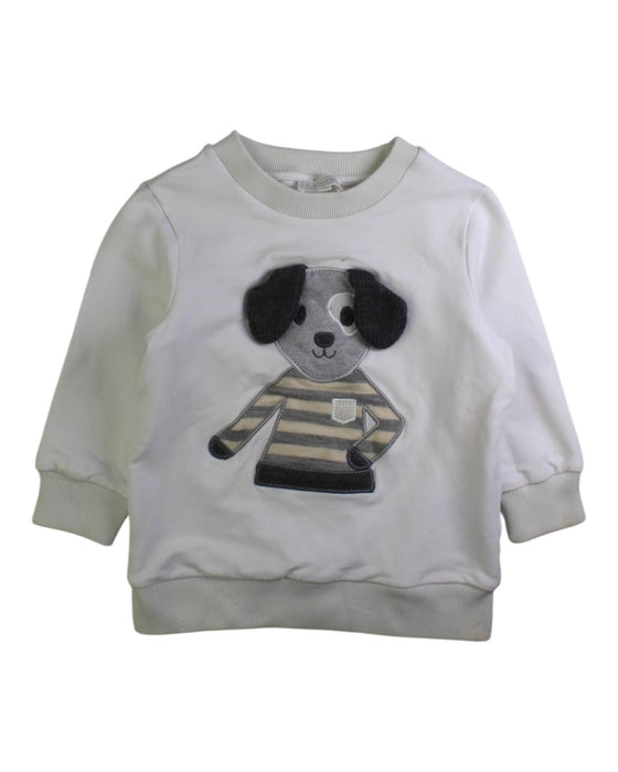 A White Crewneck Sweatshirts from Nicholas & Bears in size 2T for boy. (Front View)