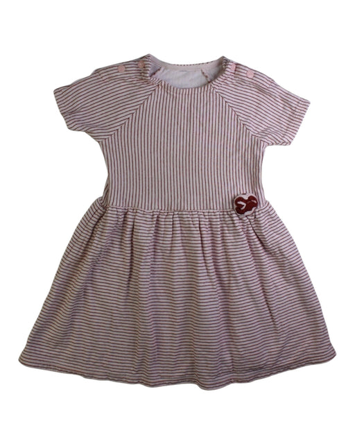 A Pink Short Sleeve Dresses from Petit Bateau in size 18-24M for girl. (Front View)