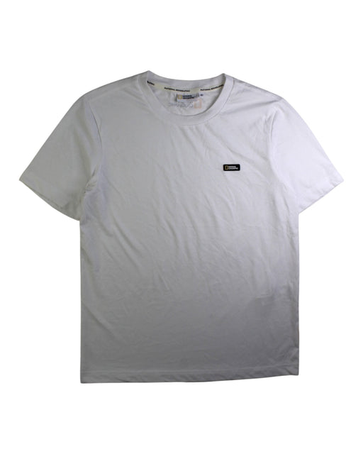 A White Short Sleeve T Shirts from National Geographic in size 13Y for neutral. (Front View)