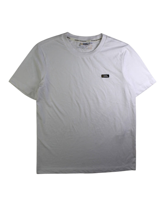 A White Short Sleeve T Shirts from National Geographic in size 13Y for neutral. (Front View)