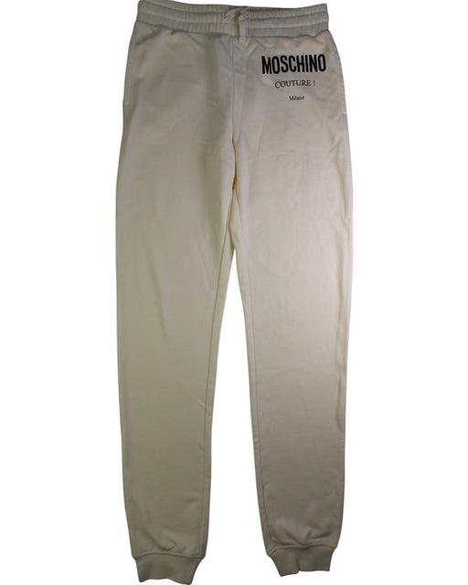 A White Sweatpants from Moschino in size 14Y for neutral. (Front View)