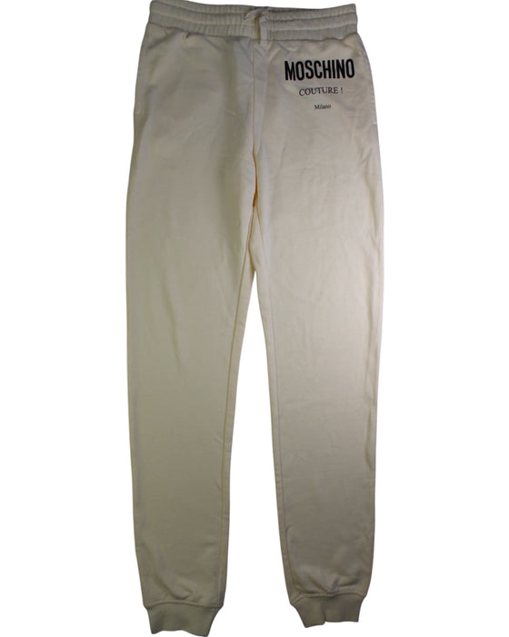 A White Sweatpants from Moschino in size 14Y for neutral. (Front View)