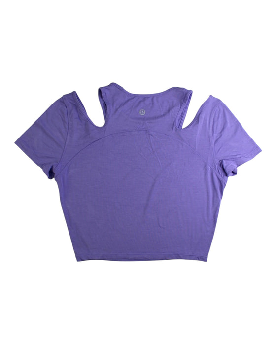 A Purple Short Sleeve Tops from Lululemon in size 12Y for girl. (Back View)