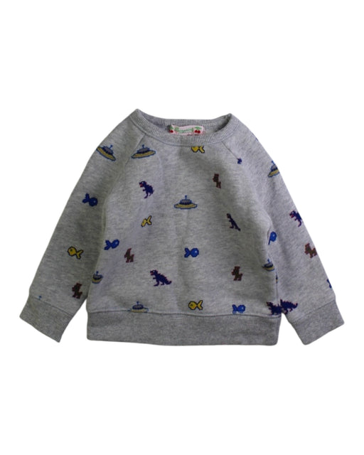 A Grey Crewneck Sweatshirts from Bonpoint in size 3-6M for boy. (Front View)