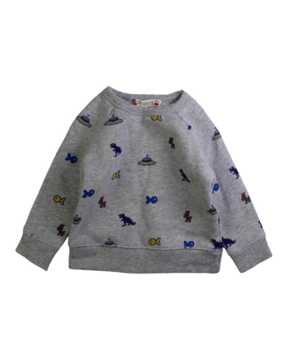 A Grey Crewneck Sweatshirts from Bonpoint in size 3-6M for boy. (Front View)