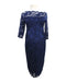 A Navy Long Sleeve Dresses from Mayarya in size Maternity-S for maternity. (Front View)
