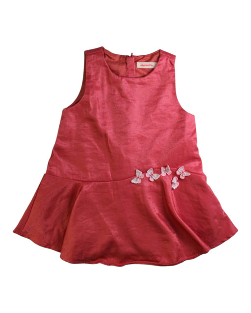 A Pink Sleeveless Dresses from Momonittu in size 12-18M for girl. (Front View)