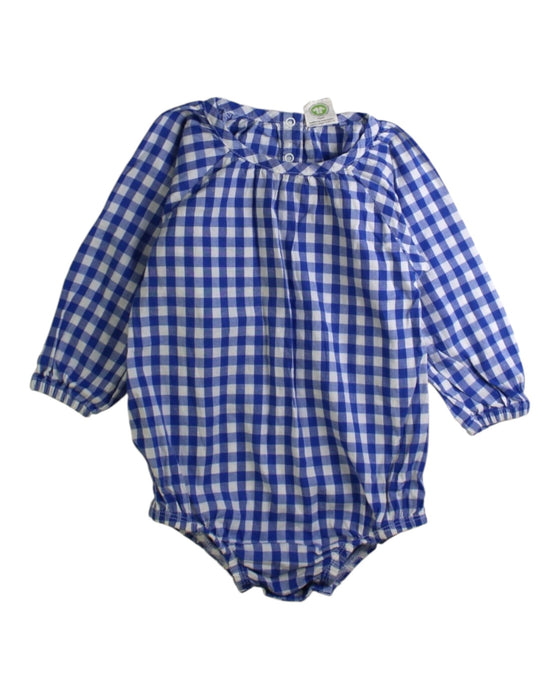 A Blue Long Sleeve Rompers from Nature Baby in size 6-12M for girl. (Front View)