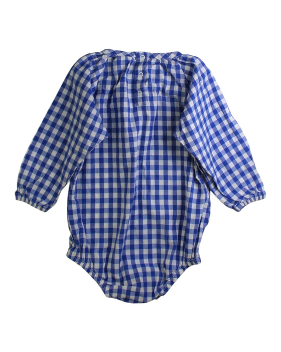 A Blue Long Sleeve Rompers from Nature Baby in size 6-12M for girl. (Back View)