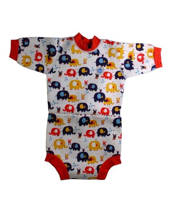 A Multicolour Floatsuits from Splash About in size 12-18M for neutral. (Front View)
