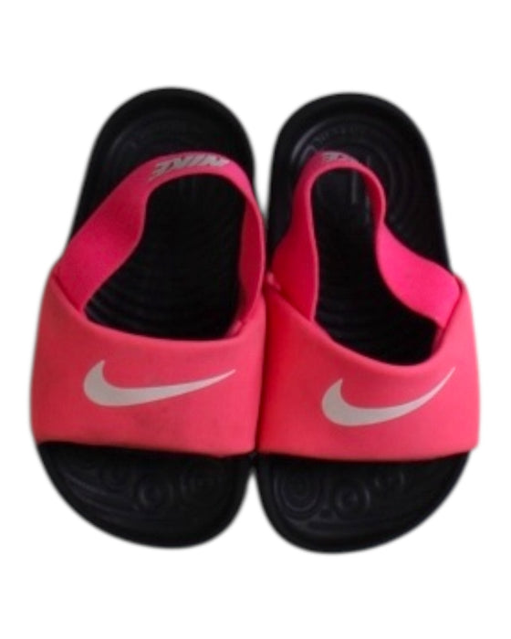 A Pink Sandals from Nike in size 18-24M for girl. (Back View)