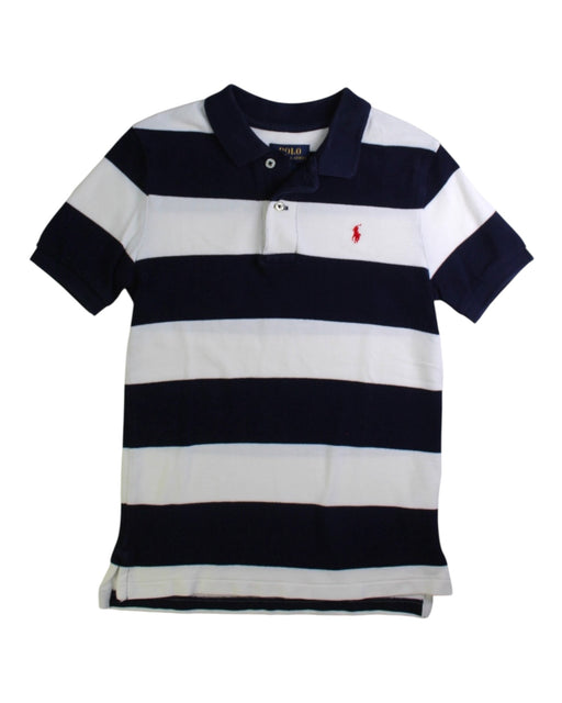 A Navy Short Sleeve Polos from Polo Ralph Lauren in size 6T for boy. (Front View)
