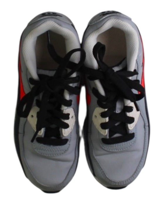 A Grey Sneakers from Nike in size 7Y for boy. (Back View)