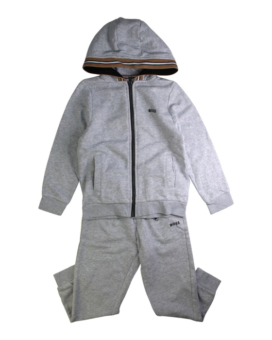 A Grey Pants Sets from Boss in size 6T for boy. (Front View)