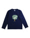 A Navy Long Sleeve T Shirts from Petit Bateau in size 6T for boy. (Front View)