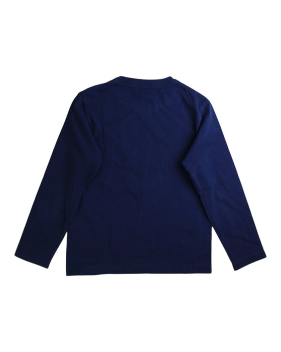 A Navy Long Sleeve T Shirts from Petit Bateau in size 6T for boy. (Back View)