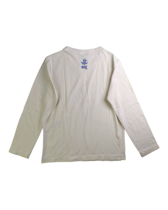 A White Long Sleeve T Shirts from Petit Bateau in size 6T for boy. (Back View)